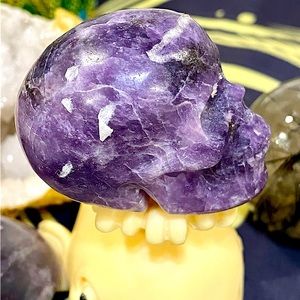 Lepidolite Skull